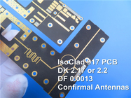 Carte PCB à haute fréquence établie sur Rogers IsoClad 917 matériaux non-tissés de fiberglass/PTFE