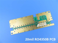 Carte PCB dégrossie par double à haute fréquence de la carte PCB rf de carte PCB Rogers 20mil 0.508mm RO4350B pour le diviseur