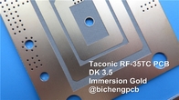30mil RF-35TC PCB rigide à 2 couches PTFE / rempli de céramique / fibre de verre 1 oz 0,8 mm d'épaisseur Niveau de soudage à l'air chaud (HASL)