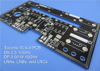 Taconic TLX-9 PCB à haute fréquence 62mil 1.575mm avec argent d'immersion pour mélangeurs, fractionneurs, filtres et combinateurs