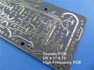 TLX-0 PCB rigide à deux couches construit sur des composites en fibre de verre PTFE avec substrat RF micro-ondes en or immersion