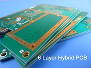 PCB hybride à 6 couches 2.24 mm Tg170 FR-4 et 20 mil RO4003C combiné