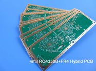 Rogers RO4350B + carte PCB mélangée de la carte PCB hybride élevée 4-Layer 1.0mm sur 4mil RO4350B et 0.3mm FR-4 de Tg FR-4
