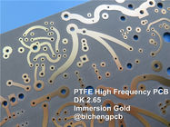 Carte à haute fréquence de la carte PCB 1.5mm DK 2,65 PTFE rf de PTFE avec de l'or d'immersion de revêtement de l'en cuivre 3oz