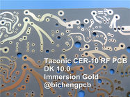 CER-10 rf électronique la carte PCB de la carte 2-Layer CER-10 62mil 1.58mm avec de l'or d'immersion