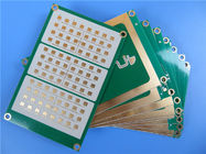 Carte PCB hybride à 3 couches à haute fréquence hybride des cartes électronique rf faite sur 13.3mil RO4350B et 31mil RT/Duroid 5880