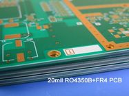 La carte PCB hybride à haute fréquence 6-Layer a mélangé la carte PCB sur 20mil 0.508mm RO4350B et FR-4 à aveugle par l'intermédiaire de