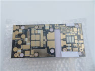 Carte PCB à haute fréquence de PTFE sur le cuivre 1oz de DK2.65 F4B 0.8mm avec de l'or d'immersion et le masque noir de soudure