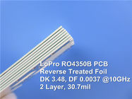 Aluminium traité par inverse de carte PCB de la carte PCB 30.7mil Rogers High Frequency de micro-onde de RO4350B LoPro avec l'ENIG pour des applications de Digital