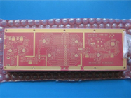 10-Layer carte PCB hybride de la carte PCB hybride Rogers RO4350 6.6mil+FR4 avec le masque de soudure et l'or rouges d'immersion