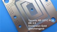 Carte à haute fréquence taconique de la carte PCB 20mil 0.508mm RF-35TC rf de RF-35TC avec le masque de soudure et l'or noirs d'immersion