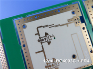 Les 4 couches hybride à haute fréquence de carte PCB ont mélangé le panneau Bulit de carte PCB sur Rogers 12mil RO4003C et FR-4