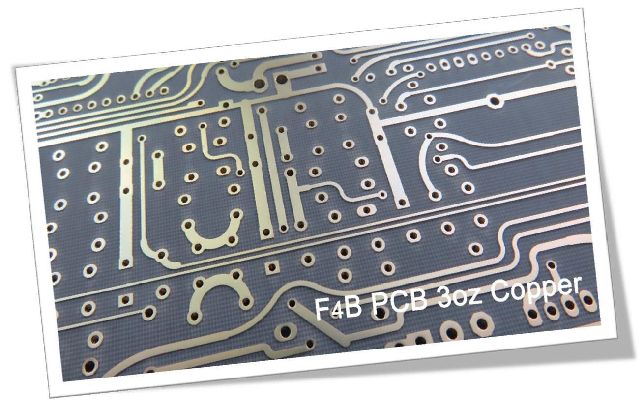 Carte PCB à haute fréquence de F4B sur 1.6mm 3oz PTFE