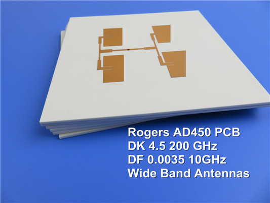 Carte PCB d'Arlon High Frequency établie sur AD450 60mil 1.524mm DK4.5 avec de l'or d'immersion pour des systèmes de transmission de multimédia