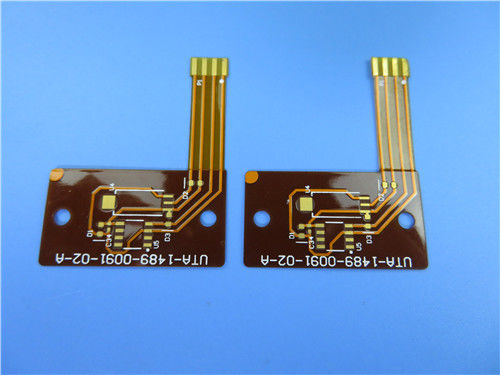 Circuit imprimé flexible à simple face (FPC) établi sur le Polyimide avec de l'or d'immersion