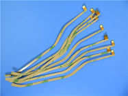 Carte électronique flexible à une seule couche établie sur le Polyimide avec des protections de renfort et d'or pour des antennes