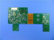la carte PCB Câble-rigide de 4 couches a construit sur 1.6mm FR4 et Polyimide de 0.2mm avec de l'or d'immersion et masque vert de soudure pour l'instrument