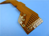 Circuit imprimé flexible (FPC) établi sur le Polyimide 2oz avec de l'or d'immersion et le Coverlay jaune pour le module d'interface