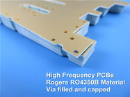 Carte PCB de Rogers High Frequency établie sur 60mil RO4350B et 6.6mil RO4350B avec de l'or d'immersion pour le propulseur sans fil