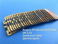 Carte PCB à haute fréquence de Sied rf de double de carte PCB de Rogers RT/Duroid 5870 20mil 0.508mm pour des applications d'onde millimétrique