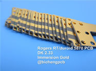 Carte PCB à haute fréquence de Rogers RT/Duroid 5870 62mil 1.575mm pour les antennes par radio point par point de Digital