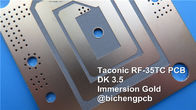 Carte PCB à haute fréquence taconique établie sur RF-35TC 60mil 1.524mm avec de l'or d'immersion pour des satellites