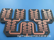 Carte PCB à haute fréquence de PTFE sur DK2.2 LA carte PCB bon marché de la double couche rf PTFE pour des coupleurs