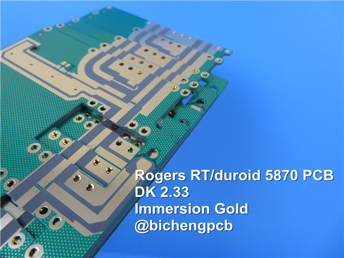Carte PCB à haute fréquence de Rogers RT/Duroid 5870 15mil 0.381mm pour le microruban et les circuits de Stripline