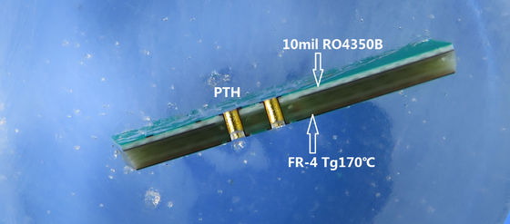 Panneau hybride Bulit de carte PCB sur Rogers 10mil RO4350B et FR-4 avec de l'or d'immersion
