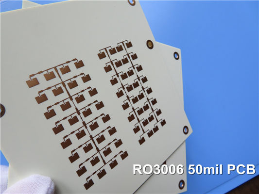 Carte PCB de micro-onde de la carte électronique de Rogers RO3006 rf 2-Layer Rogers 3006 50mil 1.27mm avec de l'or d'immersion