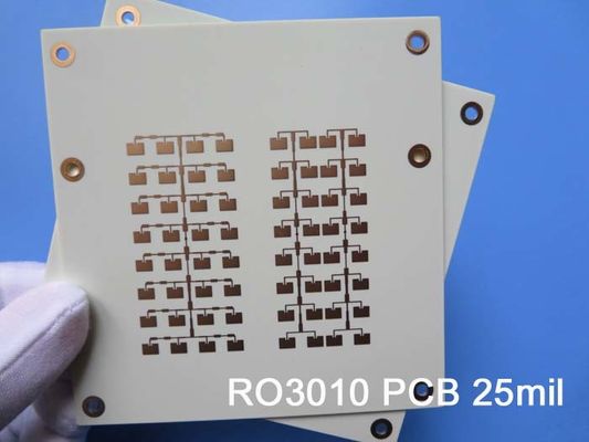 Rogers RO3010 carte de circuits imprimés à micro-ondes 2 couches Rogers 3010 25mil 0,635 mm carte de circuit DK10.2 DF 0,0022 micro-ondes et PCB RF